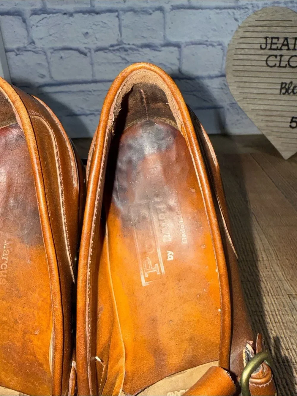 Vintage Polo Ralph Lauren Neiman Marcus Brown Leather Kiltie Monk Strap Loafers